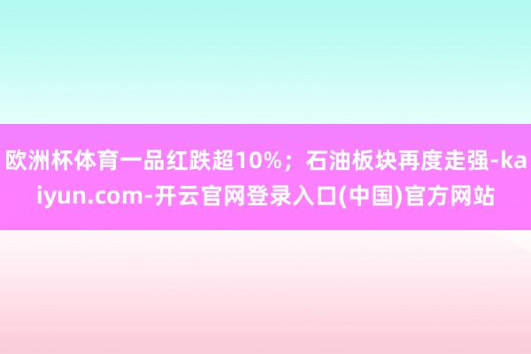 欧洲杯体育一品红跌超10%；石油板块再度走强-kaiyun.com-开云官网登录入口(中国)官方网站