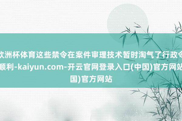 欧洲杯体育这些禁令在案件审理技术暂时淘气了行政令顺利-kaiyun.com-开云官网登录入口(中国)官方网站