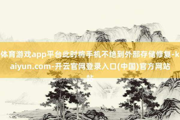 体育游戏app平台此时将手机不绝到外部存储修复-kaiyun.com-开云官网登录入口(中国)官方网站