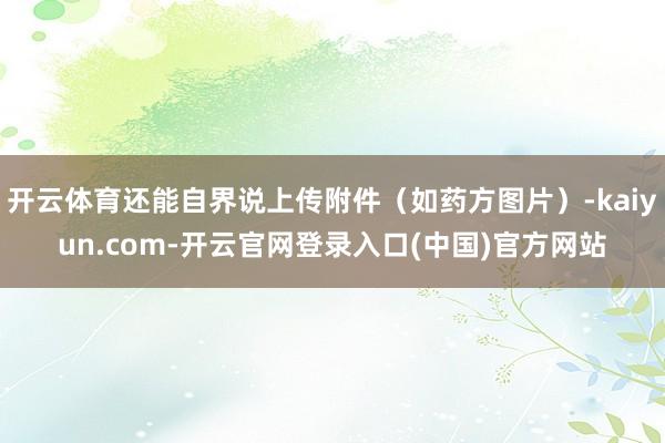 开云体育还能自界说上传附件（如药方图片）-kaiyun.com-开云官网登录入口(中国)官方网站