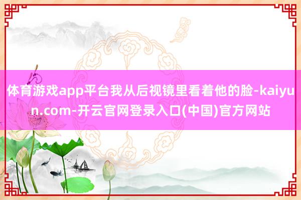 体育游戏app平台我从后视镜里看着他的脸-kaiyun.com-开云官网登录入口(中国)官方网站