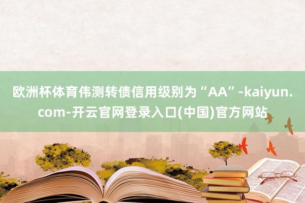 欧洲杯体育伟测转债信用级别为“AA”-kaiyun.com-开云官网登录入口(中国)官方网站