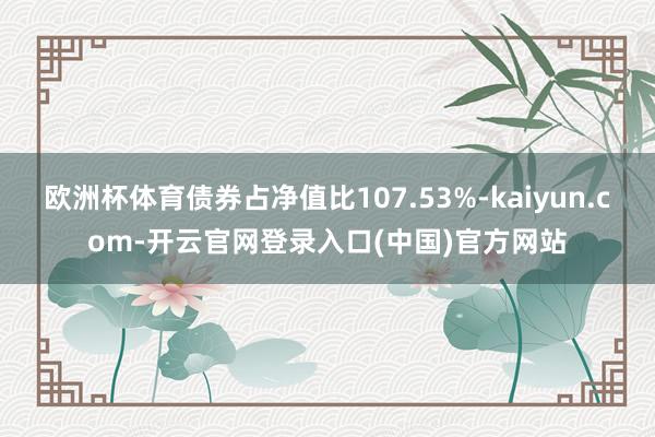 欧洲杯体育债券占净值比107.53%-kaiyun.com-开云官网登录入口(中国)官方网站