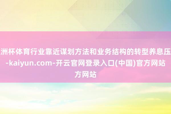 欧洲杯体育行业靠近谋划方法和业务结构的转型养息压力-kaiyun.com-开云官网登录入口(中国)官方网站