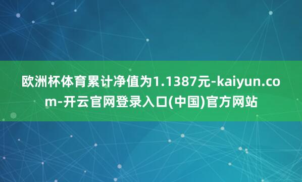 欧洲杯体育累计净值为1.1387元-kaiyun.com-开云官网登录入口(中国)官方网站