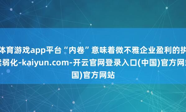 体育游戏app平台“内卷”意味着微不雅企业盈利的执续弱化-kaiyun.com-开云官网登录入口(中国)官方网站